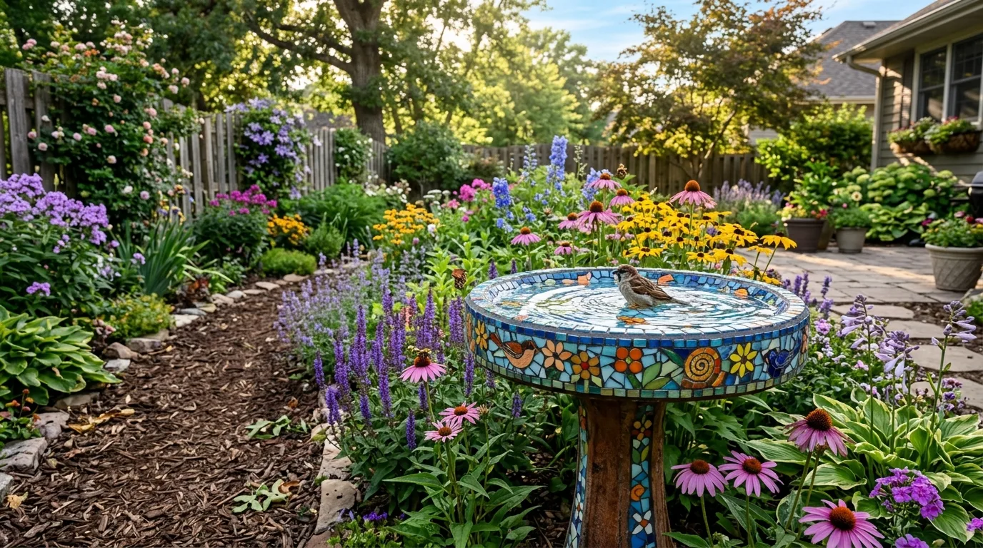11 Bird Bath Garden Ideas to Attract More Birds